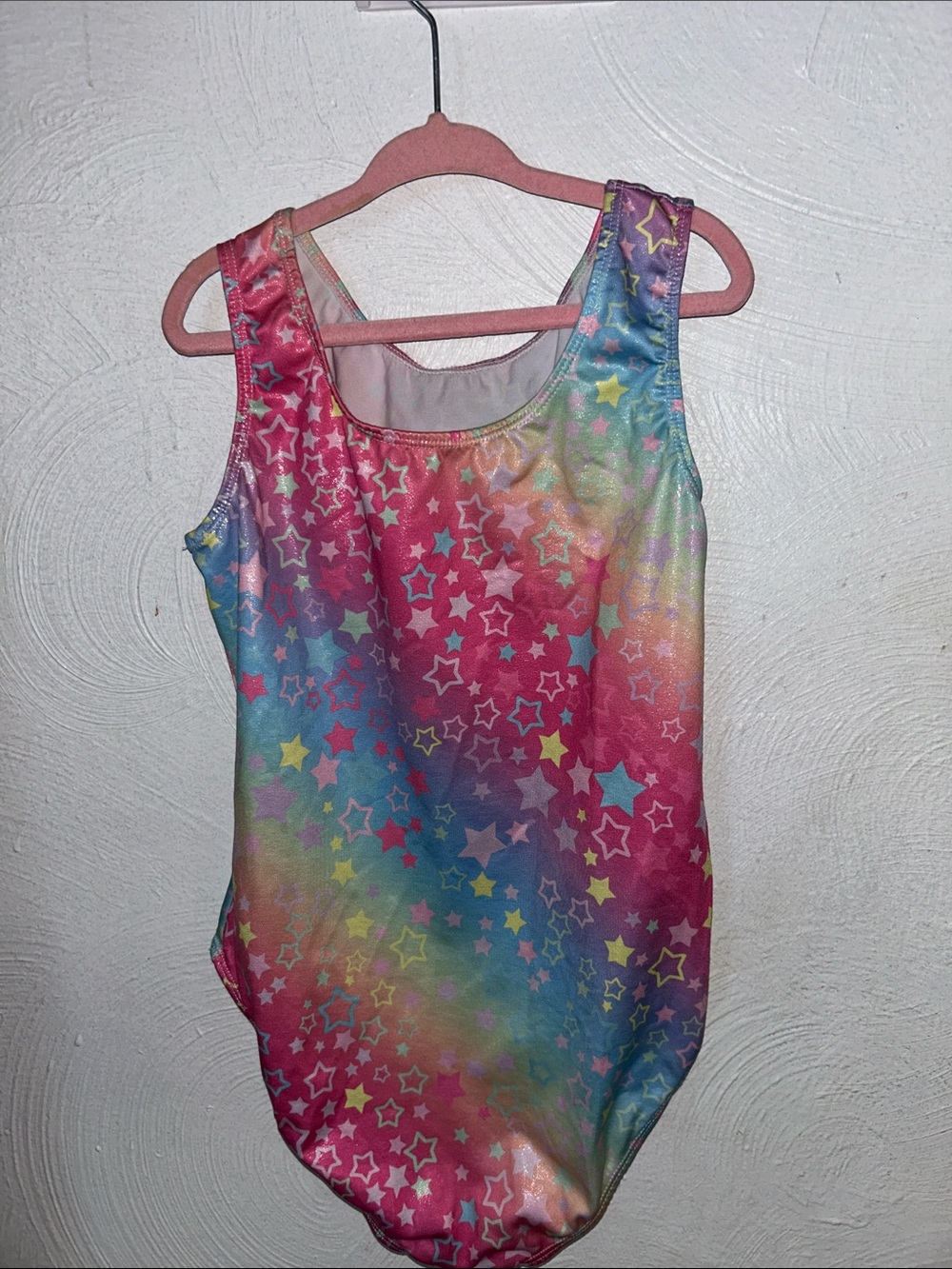 Girls' Rainbow Star Print One-Piece Swimsuit